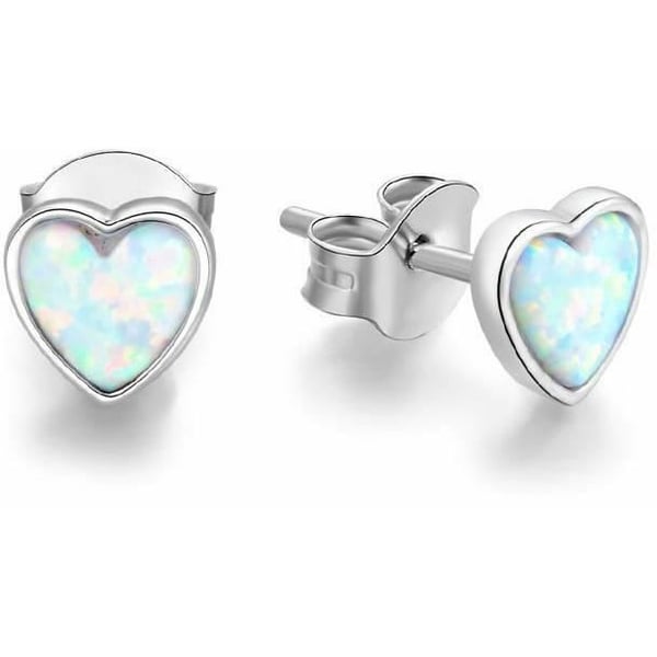 Örhängen - Beneto Agup1185 - Silver 925 - Opalescenta kristaller - För kvinnor