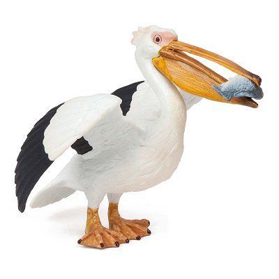 Pelikanfigur - PAPO - Pelikanmodell - Vit - Blandat - Barn