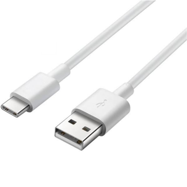 USB-C-kabel för Samsung S20 - S20 PLUS - S20 ULTRA - S20 FE - Laddkabel Typ USB-C Vit 1 Meter Phonillico®