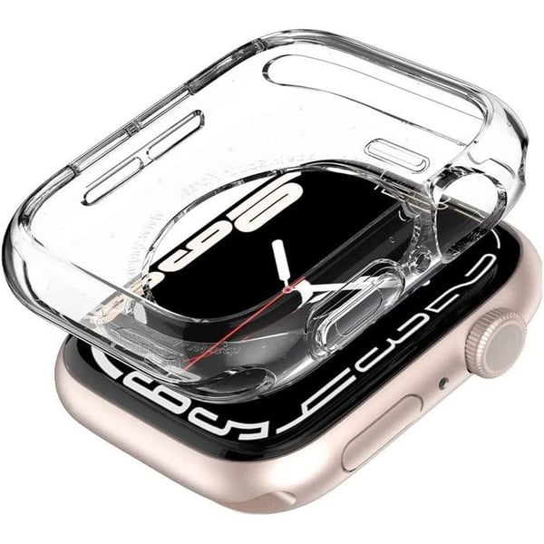Cover til Apple Watch 4 / 5 / 6 / SE / SE 2 / 7 / 8 / 9 (44mm / 45mm) - Spigen Liquid Crystal (ACS04196) - Transparent