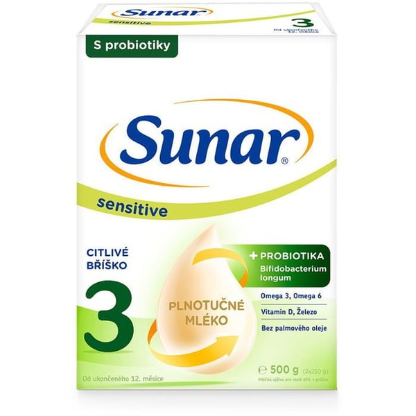 Sunar Sensitive 3 barnmjölk, 500 g