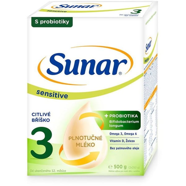 Sunar Sensitive 3 barnmjölk, 500 g