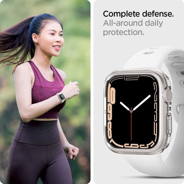 Cover til Apple Watch 4 / 5 / 6 / SE / SE 2 / 7 / 8 / 9 (44mm / 45mm) - Spigen Liquid Crystal (ACS04196) - Transparent