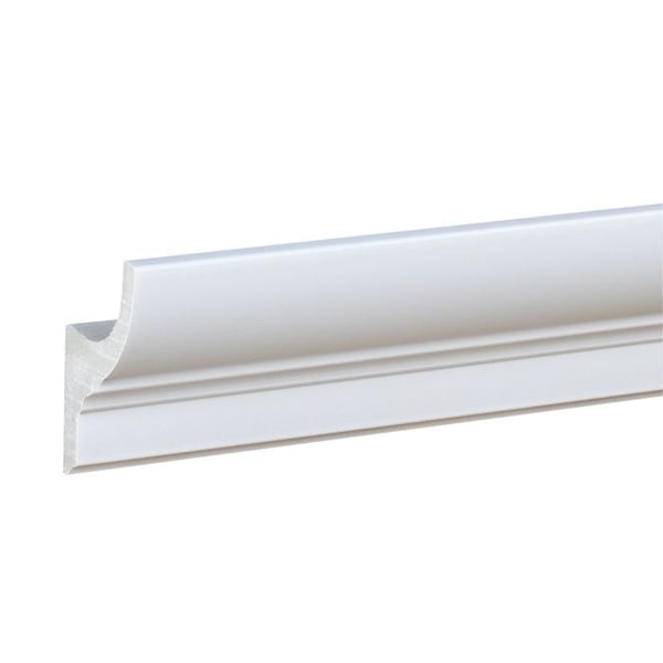 PROVISTON Taklist i vit polymer | 42 x 70 x 2000 mm Ljuslist för taket
