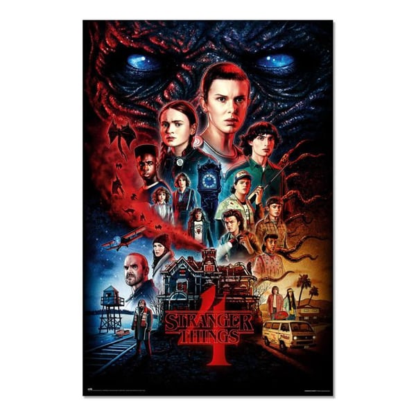 Affisch Väggdekoration - ERIK EDITORES - Stranger Things 4 - 61 x 91,5 cm - Glanspapper - Temat Biograf