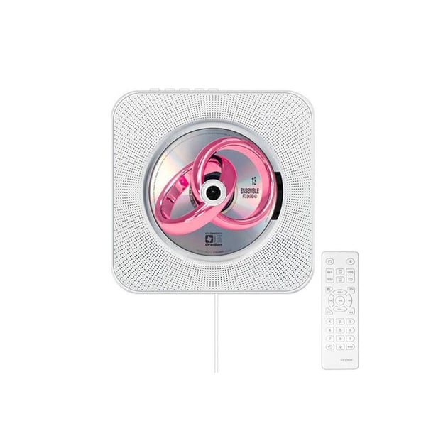 Väggmonterad CD-spelare - AVIZAR - Cancale - Bluetooth 5.0 - FM-radio - Fjärrkontroll Vit