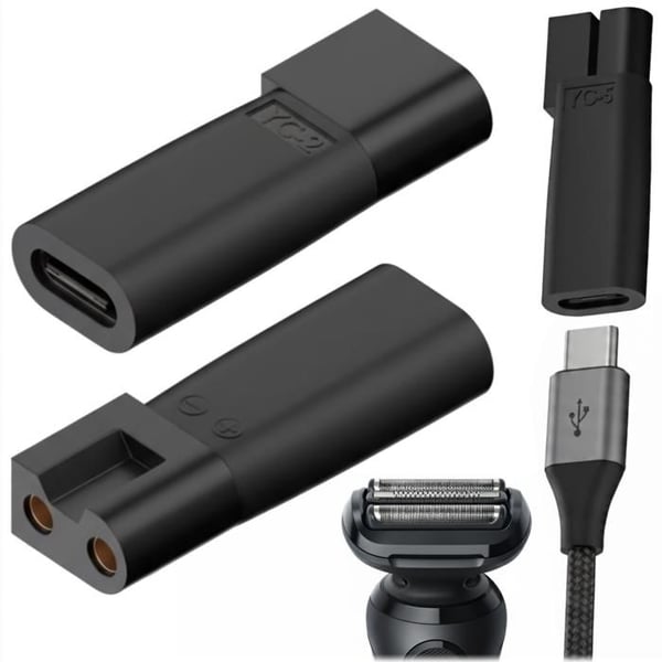 Laddare - Braun - Typ C YC-02 - USB-C 5V 1.5A - Kompakt och kompatibel med hårklippare