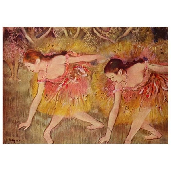 Legendarte - Målning, tryck på duk - The Bow Dancers Edgar Degas cm. 50x70