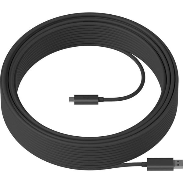 USB-kabel - Logitech - Strong - 10 m - USB A - USB C - Sort