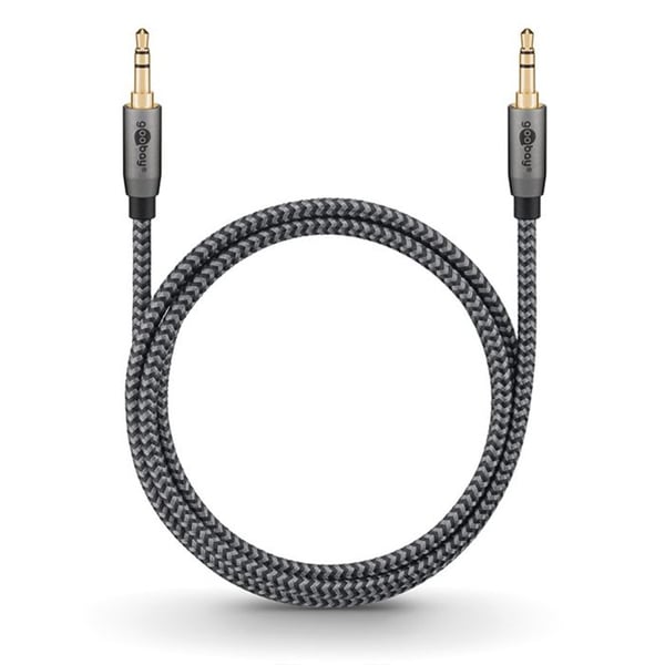 GOOBAY Ljudkabel Jack 3.5 guld nylon flätad 3m