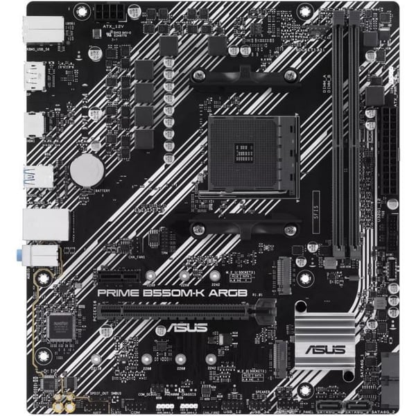Emolevy - ASUS - PRIME B550M-K ARGB - AMD B550 - AM4-mikro ATX paikka