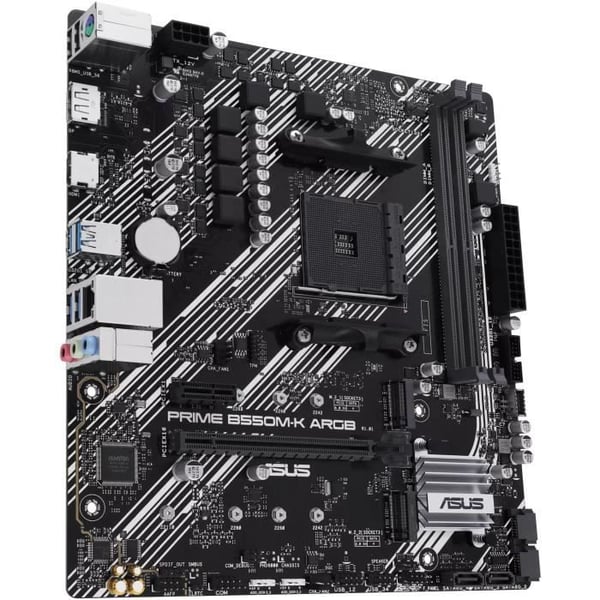 Emolevy - ASUS - PRIME B550M-K ARGB - AMD B550 - AM4-mikro ATX paikka