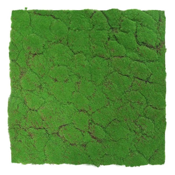 JANGAL - Modular Wall - Akustisk väggpanel - 520 x 520 x 30 mm - Skogsgrön designermossa - Växtpanel