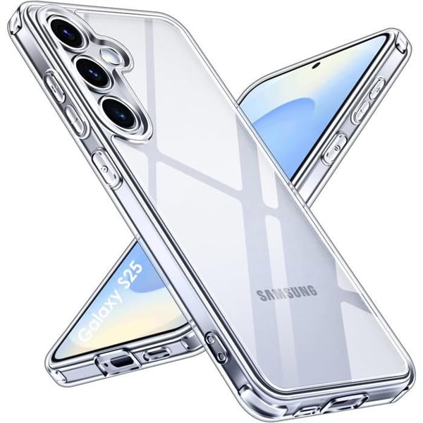 Skal - Phonillico® - Samsung Galaxy S25 - Silikongel TPU - Transparent - Ultratunt