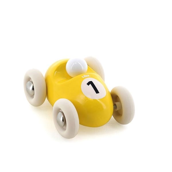 Mini roadster i trä - Vilac - Gul - 7 cm - Lektoy för barn - Tillverkad i Frankrike