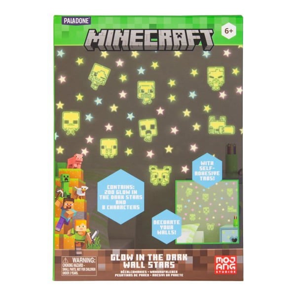 Klistermärken - Paladone - 13746 - 200 självlysande stjärnor - Väggdekoration - Minecraft