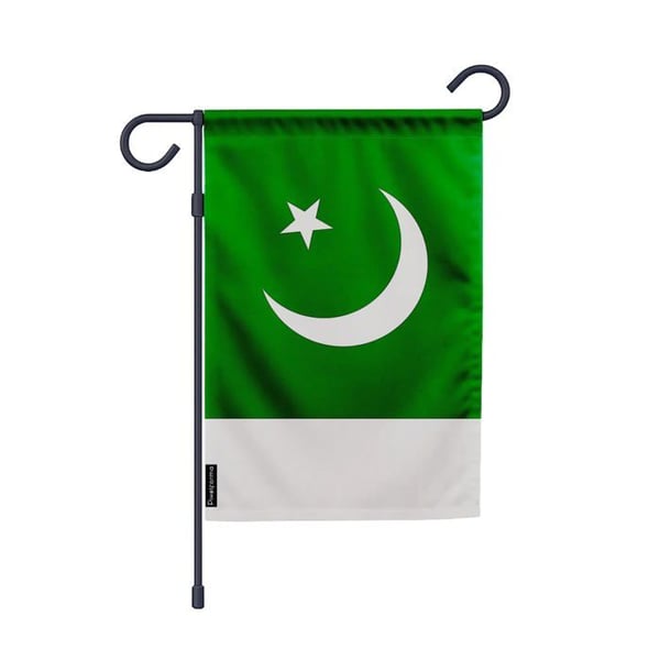 Pakistan Trädgårdsflagga – 32 x 47,5 cm – Hållbar Polyester – Vertikalt Format – Utomhus – Pixelforma