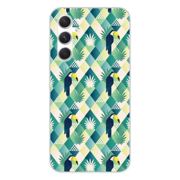 Silikonskal - Kompatibel med Samsung Galaxy A54 5G - design med tukan i diamantmönster