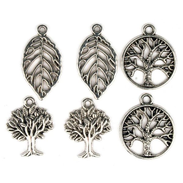 MégaCréa DIY - Metallberlock natur Silver 17 till 24 mm 6 stycken