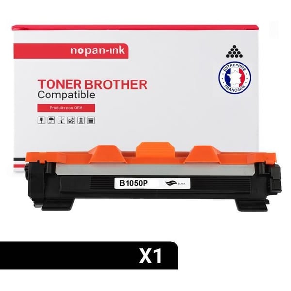 NOPAN-INK - x1 Toner BROTHER TN-1050 kompatibel med Brother HL-1110-1110E-1110R-1112-1112E-1112R-1210W-1212W, MFC-1810-1810E-1810R-1815R