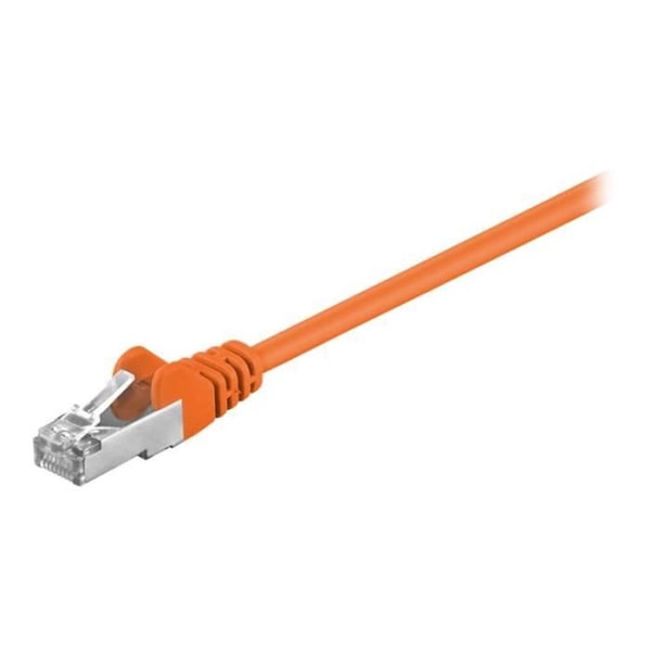 goobay Nätverkskabel RJ-45 (H) till RJ-45 (H) 25 cm SF-UTP CAT 5e formad, utan krok orange