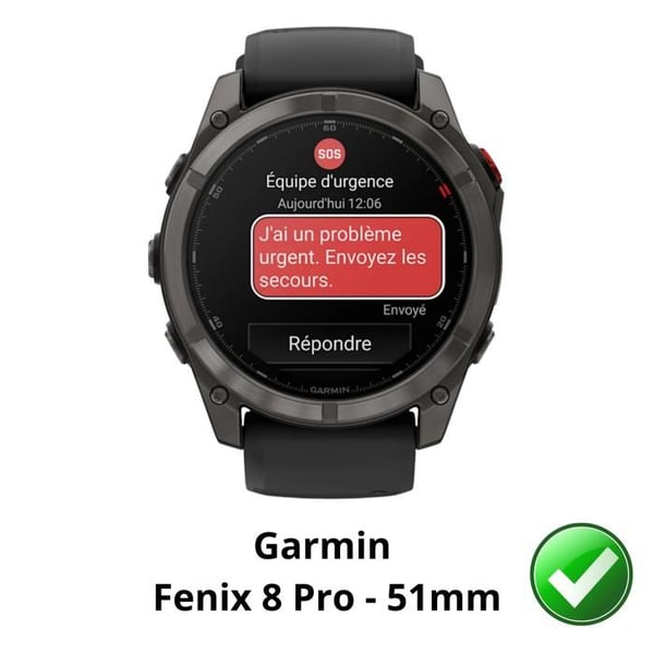 Skärmskydd för Garmin Fenix 8 Pro - 51mm [Pack 6] Ultra Tunn Plastfilm Skydd Phonillico®