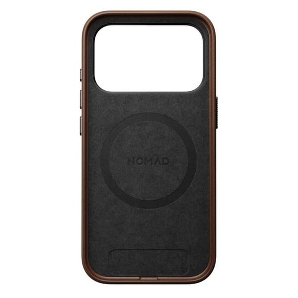 Traditionellt läderskydd - NOMAD - iPhone 17 Pro - Brun - MagSafe-kompatibel - Elegant skydd