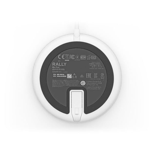 Konferensmikrofon - LOGITECH - RALLYMIC POD ACCS CAM - Ultra HD - Off-white - 952-000038
