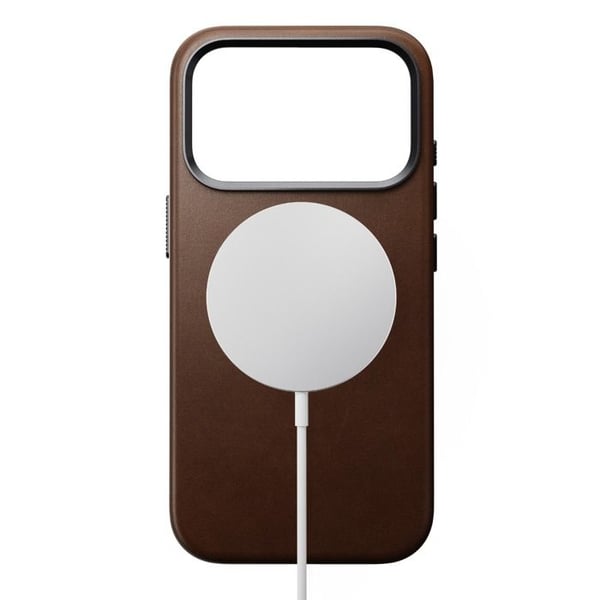 Traditionellt läderskydd - NOMAD - iPhone 17 Pro - Brun - MagSafe-kompatibel - Elegant skydd