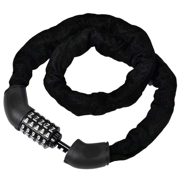 Kombinationslås Kabel 5 siffror 120cm med Svart Järnhuvud