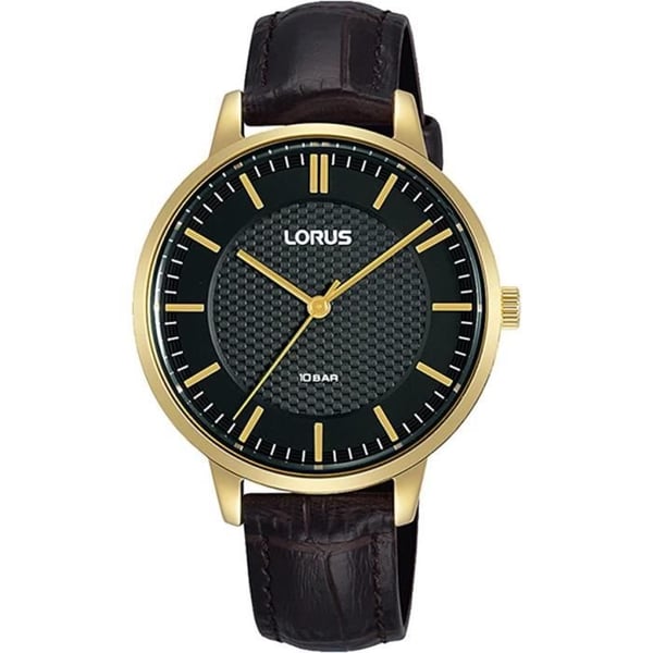 Kvinnour - Lorus - RG276TX9 - Rostfritt Stål - Svart Urskiva - Läderarmband