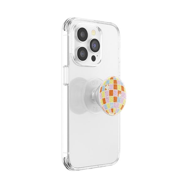 PopGrip - PopSockets - Universell - Retro Disco Mønster - Flerfarget - Smartphone Støtte