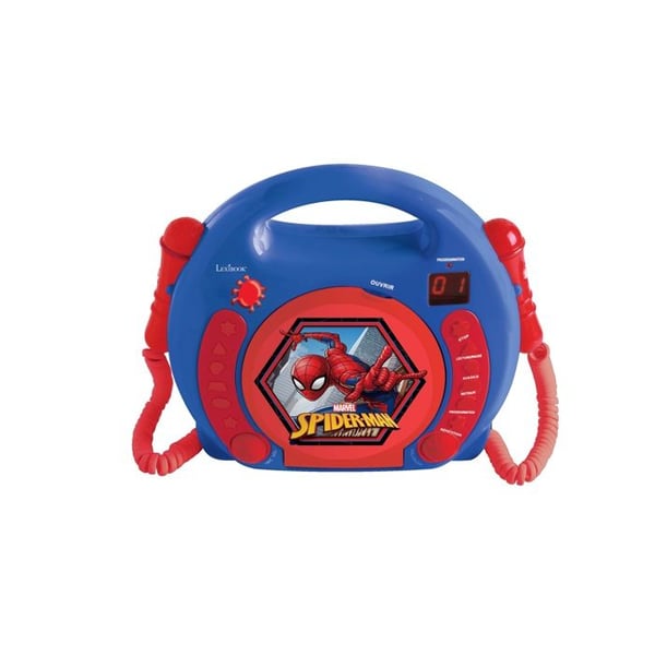 Bärbar CD-spelare med 2 SpiderMan-mikrofoner