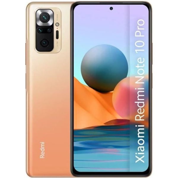 XIAOMI Redmi Note 10 Pro 128 GB Bronze (2021) - Renoverad - Bra skick- REFURBISHED
