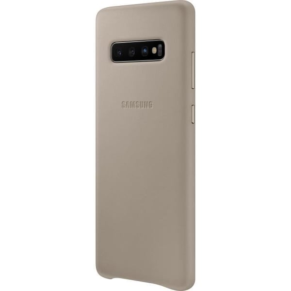 Samsung läderfodral S10+ Grå