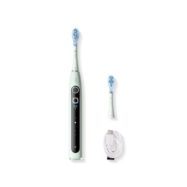 Elektrisk tandborste - OCLEAN - X Pro 20 - Grön - 40000 oscillationer/min - 5 borstlägen Elektrisk tandborste - OCLEAN - X Pro 20 - Grön - 40000 oscillationer/min - 5 borstlägen