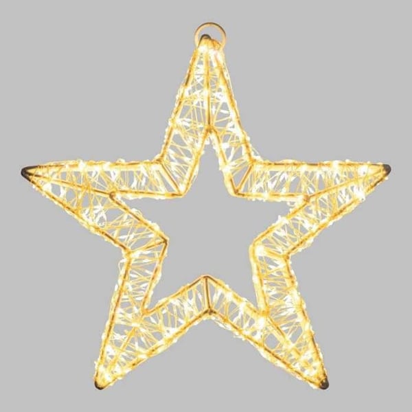 3D valaiseva tähti Ø35cm valkoinen metallilanka 800 MicroLED FlashLED Diamond Lotti