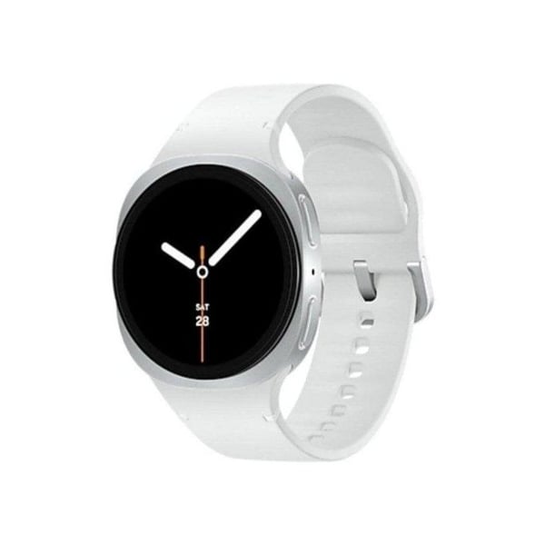 Smartwatch Samsung Galaxy Watch8 GPS AMOLED 40mm Vit silver coaching av hälsa Wear OS