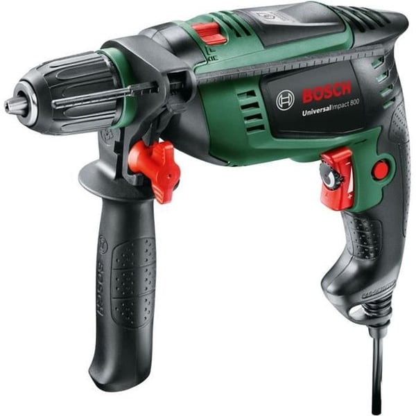Sladdhammare Bosch - UniversalImpact 800 (800W, betong 14mm, trä 30mm, levereras med tillbehör)