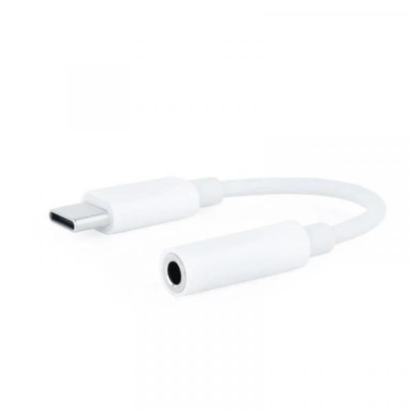 Ljudkabel - NANOCABLE - 10.24.1205-W - 3,5mm hona - USB Type-C hane - 0,11 m vit