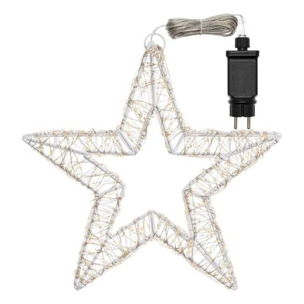 3D valaiseva tähti Ø35cm valkoinen metallilanka 800 MicroLED FlashLED Diamond Lotti