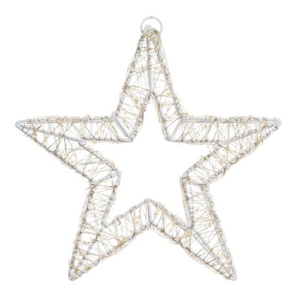 3D valaiseva tähti Ø35cm valkoinen metallilanka 800 MicroLED FlashLED Diamond Lotti
