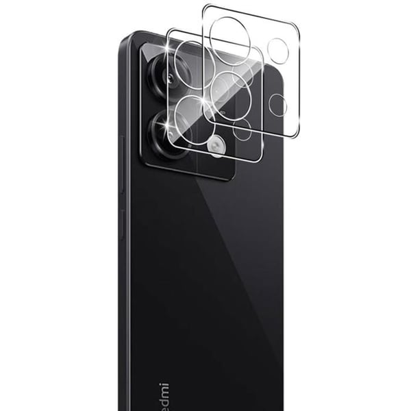 Skyddskamera - Phonillico® - Xiaomi Redmi Note 13 PRO 5G - Paket om 2 - Härdat glas - Rep resistant