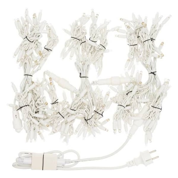 "Tippukivigirlandi 3M H90cm 228 LED lämmin valkoinen kimalteleva valkoinen kaapeli IP67 liitettävä ammattilaiselle 230V ulkokäyttöön Lotti"