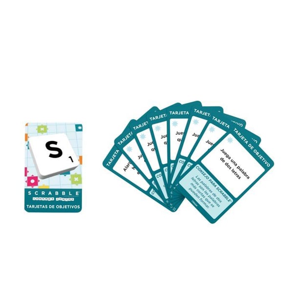 Sällskapsspelet Scrabble 2 i 1 - Mattel Games - Spanskt antal - 35.5x35.5 cm - Familjeutgåvan - 4 spelare