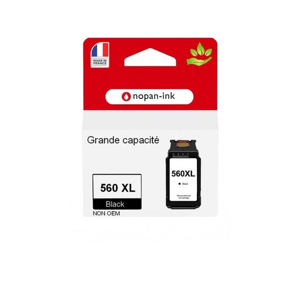 PG 560XL tillverkad i Frankrike, 1 återvunnen bläckpatron för CANON PG560 XL Svart 3712C001/3713C001 kompatibel med Pixma TS5350 T PG 560XL tillverkad i Frankrike, 1 återvunnen bläckpatron för CANON PG560 XL Svart 3712C001/3713C001 kompatibel med Pixma TS5350 T