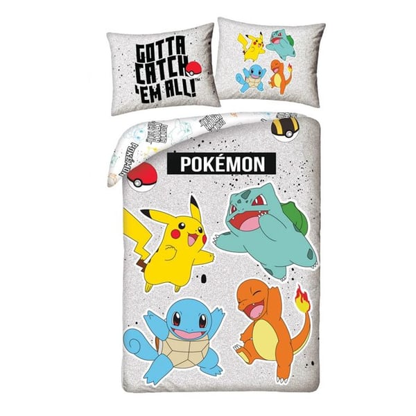Sängkläder - HALANTEX - Ver. 11 - Pokémon - 140 x 200 cm - örngott 70 x 90 cm