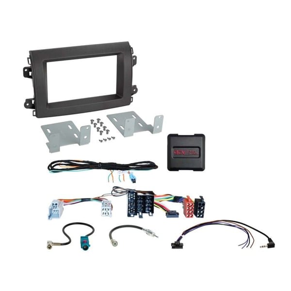 Kit 2 DIN kompatibel med Fiat Ducato 11/2021-2024 ISO/Mini ISO SWC/Antenn