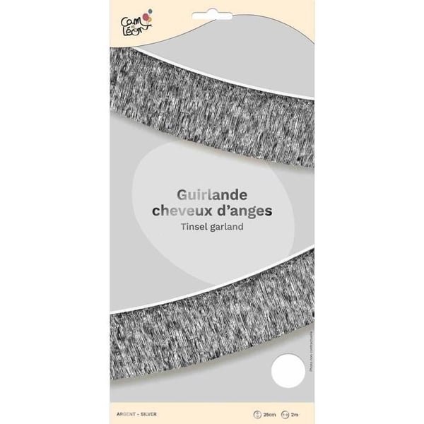 C&L Girlang hår av änglar H 25cm - 2m - silver