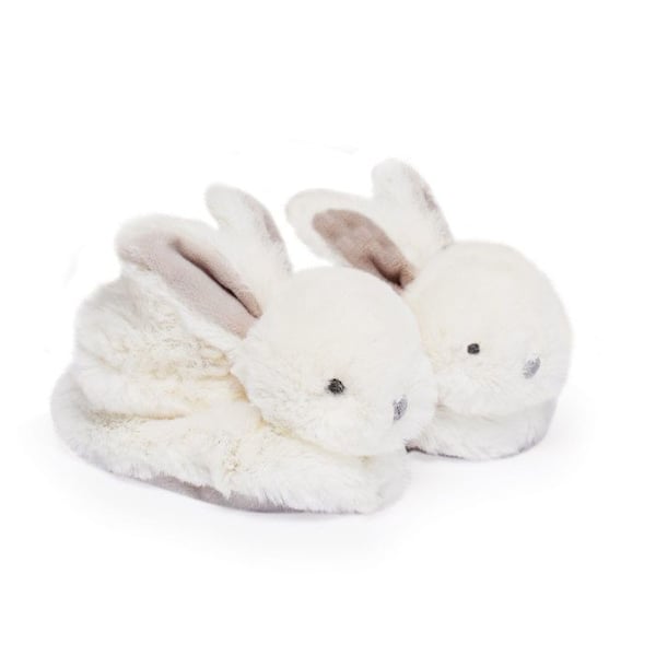 DOUDOU ET COMPAGNIE Lapin - Tøfler med rangle Taupe 0-6 måneder